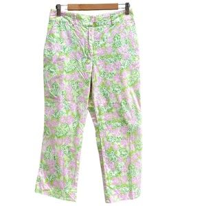 Vintage Lilly Pulitzer Women's Pants in Tiger Cloud Pattern, Size 8